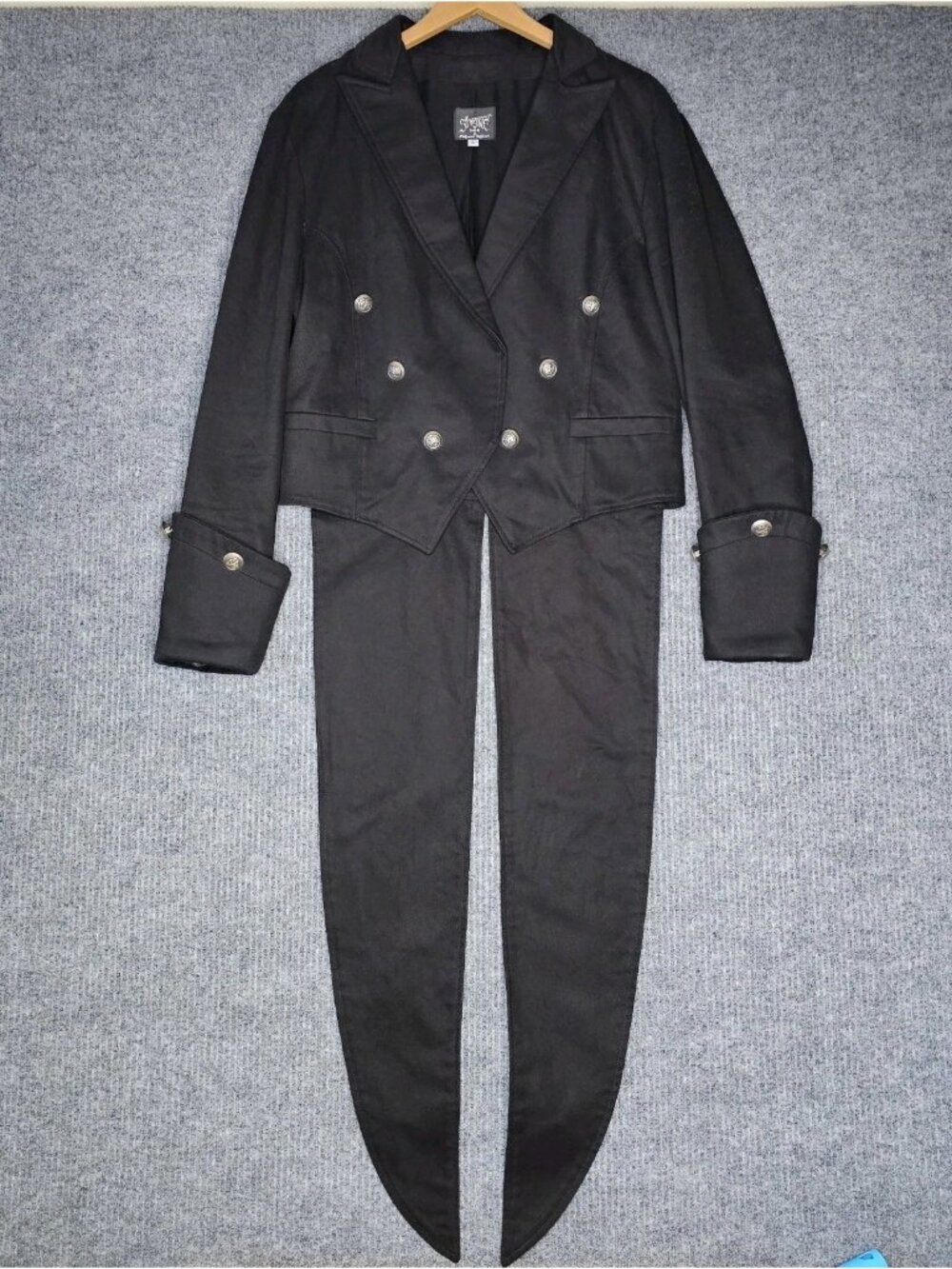 SHRINE L Gothic Vampire Military Victorian Tailcoat Pirate Steampunk coat Jacket